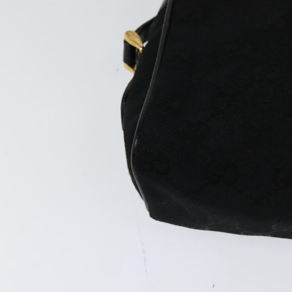 GUCCI GG Canvas Web Sherry Line Shoulder Bag Black Gold 37 0124071 - Picture 12 of 16